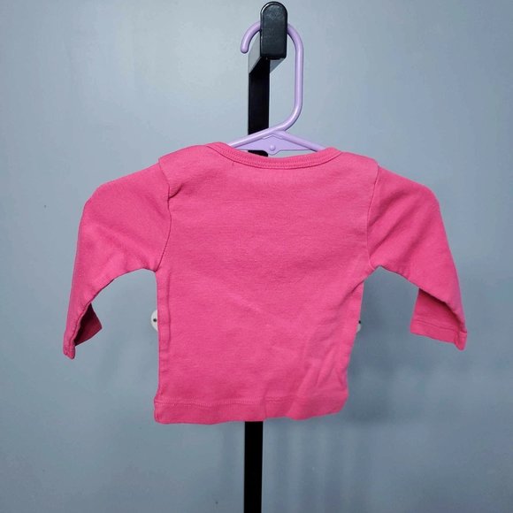 4/$10 Fisher Price Girls Plain Pink Long Sleeve Sweater |Size: 0-3M - Picture 2 of 4